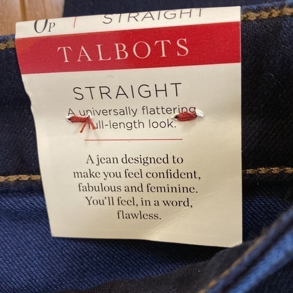NWT Talbots flawless five pocket jeans woman’s size 0 p straight leg blue jeans - Picture 8 of 11